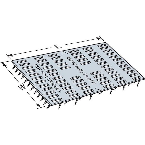 Simpson Strong-Tie Simpson Strong-Tie 6 in. H X 0.4 in. W X 3 in. L Galvanized Steel Mending Plate, PK100 MP36 - main